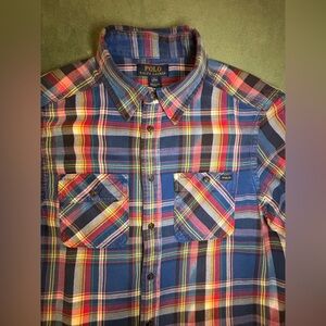 Polo Ralph Lauren Flannel 🏇🏻 Shirt, Button Closed Pockets. Boys Size: L (14/16)
